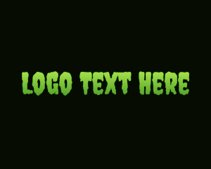 Blood - Green Slimy Wordmark logo design