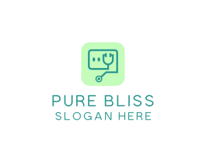 Medical Stethoscope App logo design