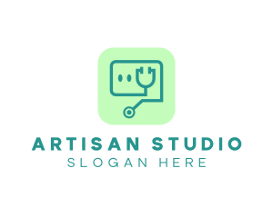 Medical Stethoscope App logo design