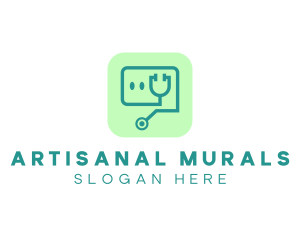 Medical Stethoscope App logo design