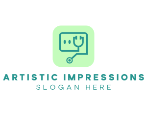 Medical Stethoscope App logo design