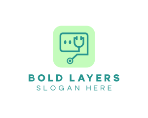 Medical Stethoscope App logo design