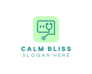 Medical Stethoscope App logo design