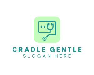 Medical Stethoscope App logo design