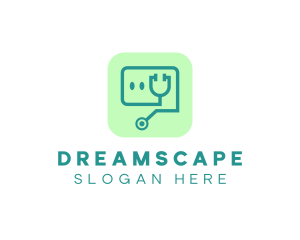 Medical Stethoscope App logo design