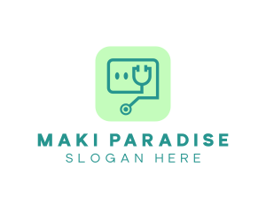 Medical Stethoscope App logo design