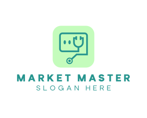 Medical Stethoscope App logo design