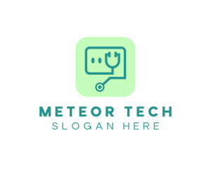 Medical Stethoscope App logo design