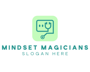 Medical Stethoscope App logo design