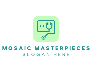 Medical Stethoscope App logo design