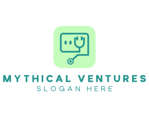 Medical Stethoscope App logo design