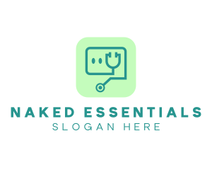 Medical Stethoscope App logo design