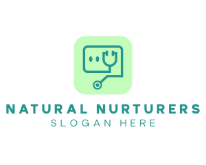 Medical Stethoscope App logo design