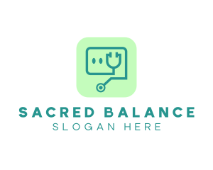 Medical Stethoscope App logo design