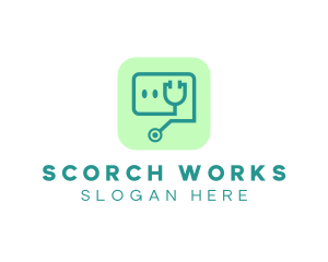 Medical Stethoscope App logo design