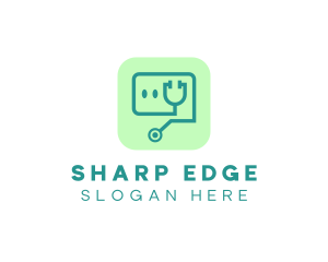 Medical Stethoscope App logo design