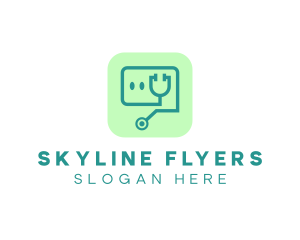 Medical Stethoscope App logo design