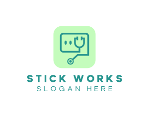 Medical Stethoscope App logo design