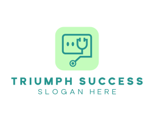 Medical Stethoscope App logo design