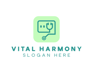 Medical Stethoscope App logo design