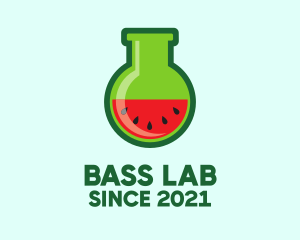 Lab Flask Watermelon logo design