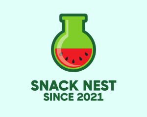 Lab Flask Watermelon logo design