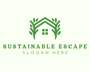 Eco Sustainable Tree logo design