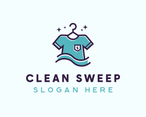 T-Shirt Laundry Cleaning logo design