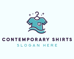 T-Shirt Laundry Cleaning logo design