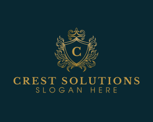 Crown Shield Crest logo design