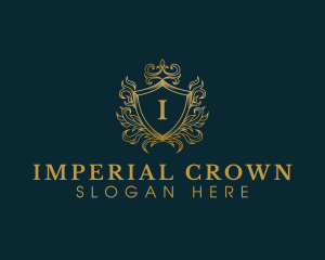 Crown Shield Crest logo design