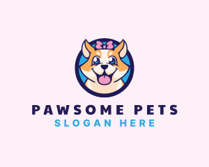Pet Dog Ribbon Grooming logo