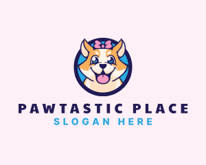 Pet Dog Ribbon Grooming logo
