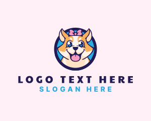 Pet - Pet Dog Ribbon Grooming logo design