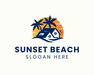 Sunset Beach House logo design