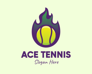 Flame Tennis Ball logo