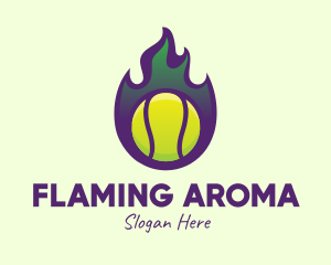 Flame Tennis Ball logo