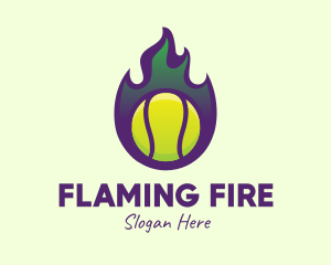 Flame Tennis Ball logo