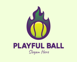 Flame Tennis Ball logo