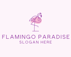 Princess Flamingo Monoline  logo