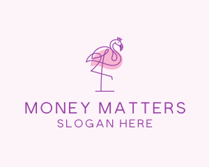 Princess Flamingo Monoline  logo design