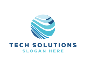 Modern Global Wave Innovation Logo