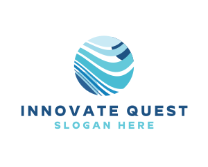 Modern Global Wave Innovation logo design