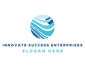 Modern Global Wave Innovation logo design