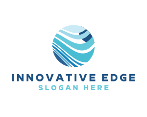 Modern Global Wave Innovation logo design