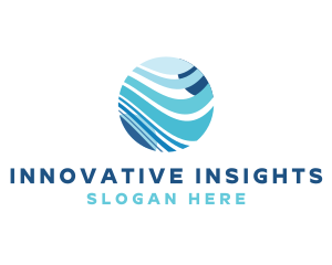 Modern Global Wave Innovation logo design