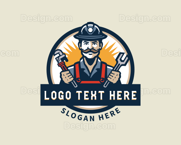 Handyman Plumber Wrench Logo