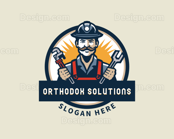 Handyman Plumber Wrench Logo