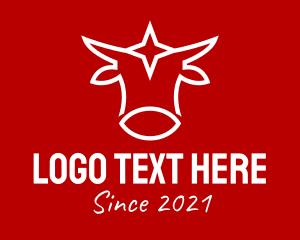 Minimalist Cow Star logo