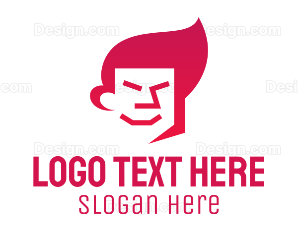 Smiley Asian Guy Logo